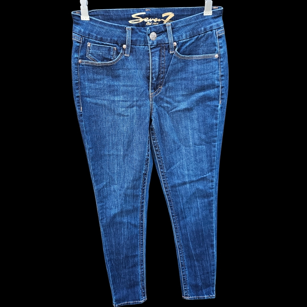 Seven7 Women's Dark Blue Skinny Jeans